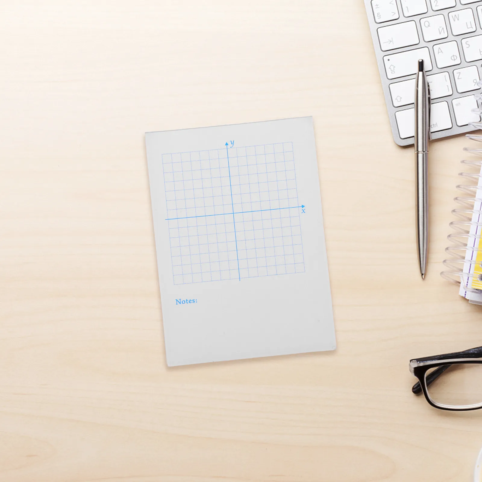 2권의 전통 종이 그래프 용지 Xy 수학 도면 시트 정밀 좌표 표시 촉각 표면 수학 연습