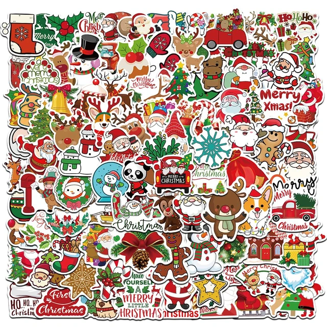 10/50/100pcs Snow Stickers For Stationery Laptop Scrapbooking