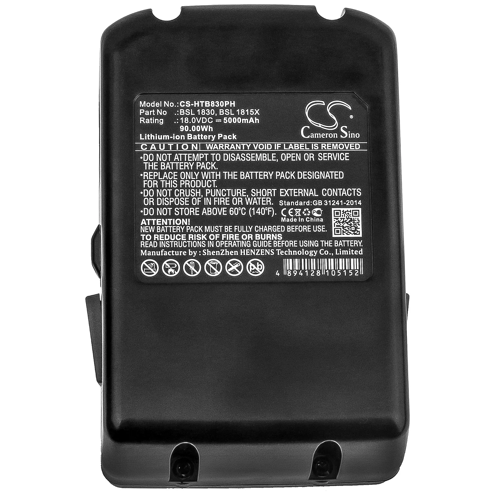 

CS 5000mAh Battery For Hitachi 330067 330068 330139 33055 BSL 1815X BSL 1830 DV 18DBL DH 18DSL DS 18DBL DS 18DSAL C 18DSL2