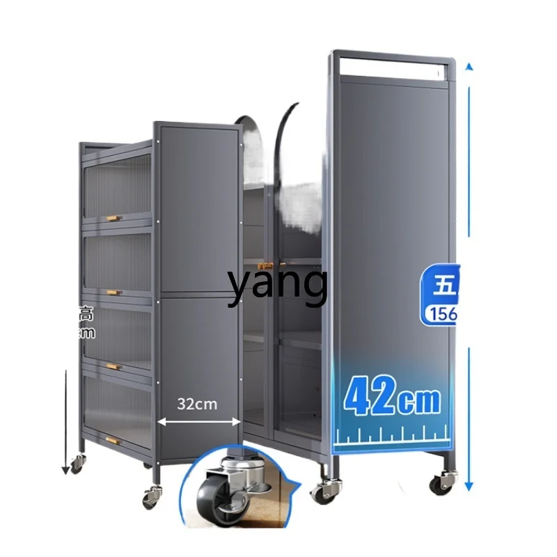 

L'm'm Floor Multi-Layer Storage Cabinet Microwave Oven Storage Cabinet
