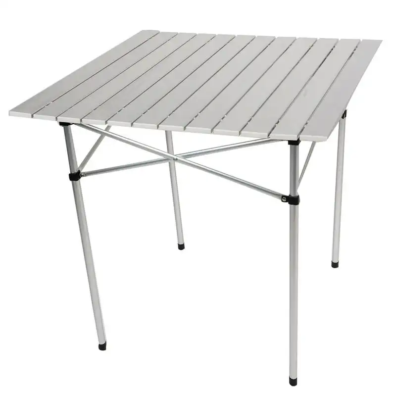 

Heavy Duty Aluminum Roll-Up Card Table With Case for Camping Picnic or Patio