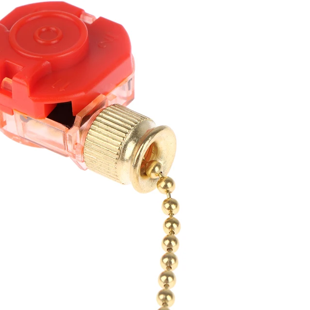 Interruttore A Catena 3 Vie - Per Luci Da Parete O Ventilatore, Con 3 Terminali