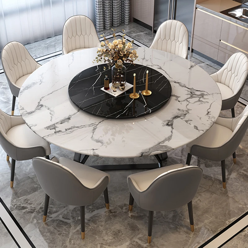 

Round Coffee Dining Table Kitchen Restaurant Marble Dinner Dining Tables Console Side Muebles Para El Hogar Balcony Furniture