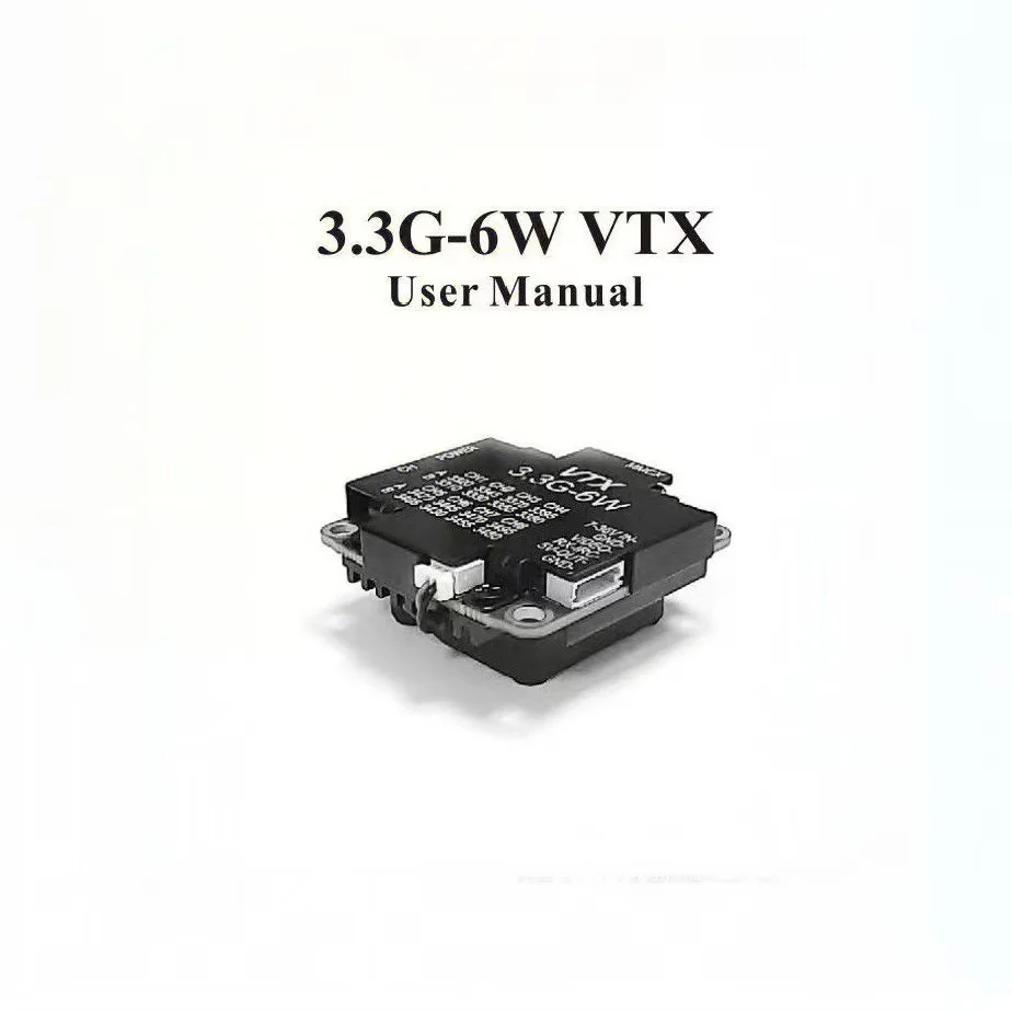 VTX 3.3GHz 6W 6000mW 16CH Transmetteur FPV pour Drone RC