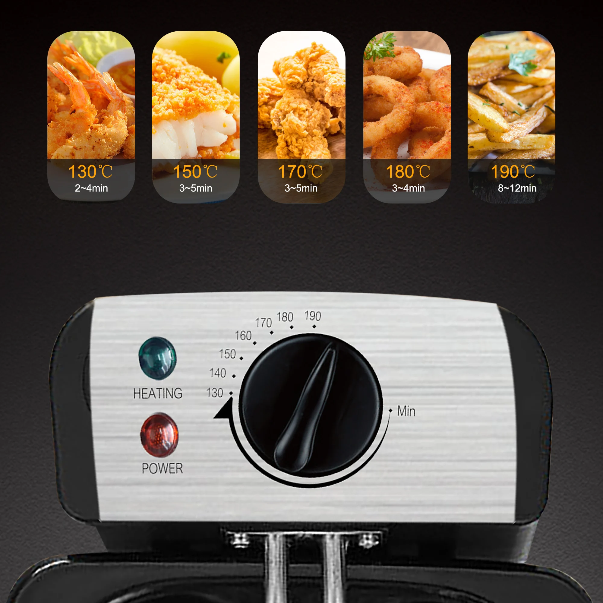 3L Deep Fryer Electric French Frie Frying Machine Oven Hot Pot Fried Chicken Grill Adjustable Thermostat Kitchen Cooking Sonifer 2
