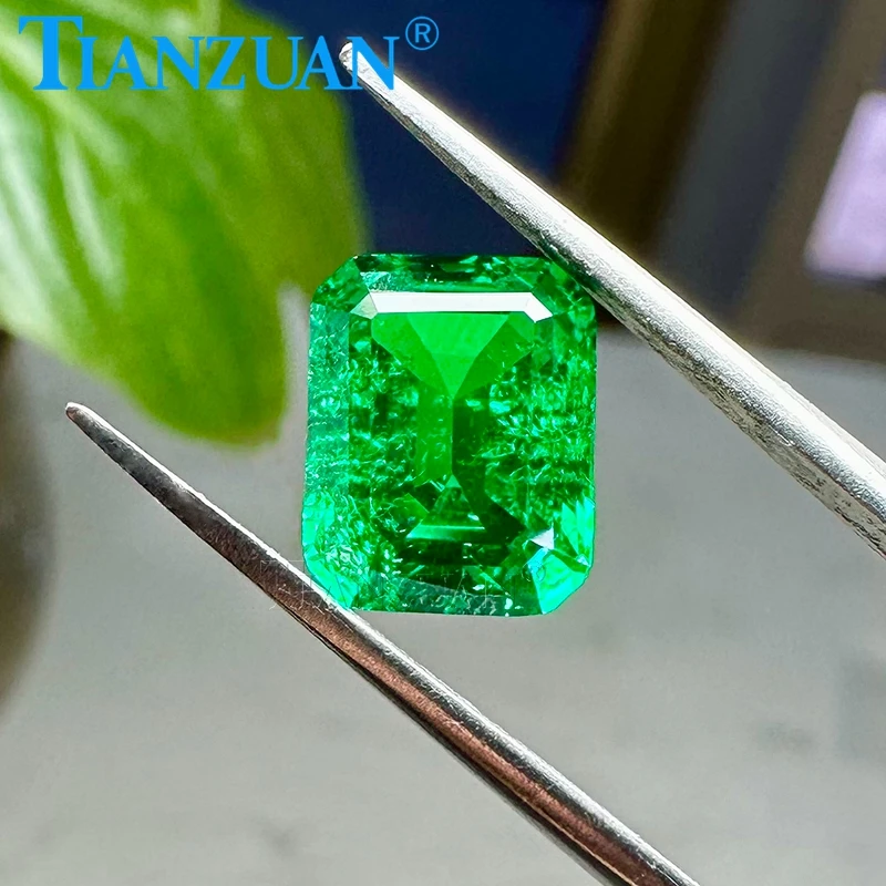 

Lab Created Columbia Color Yttrium Aluminum Garnet Loose Stone Emerald Cut for Jewelry Making