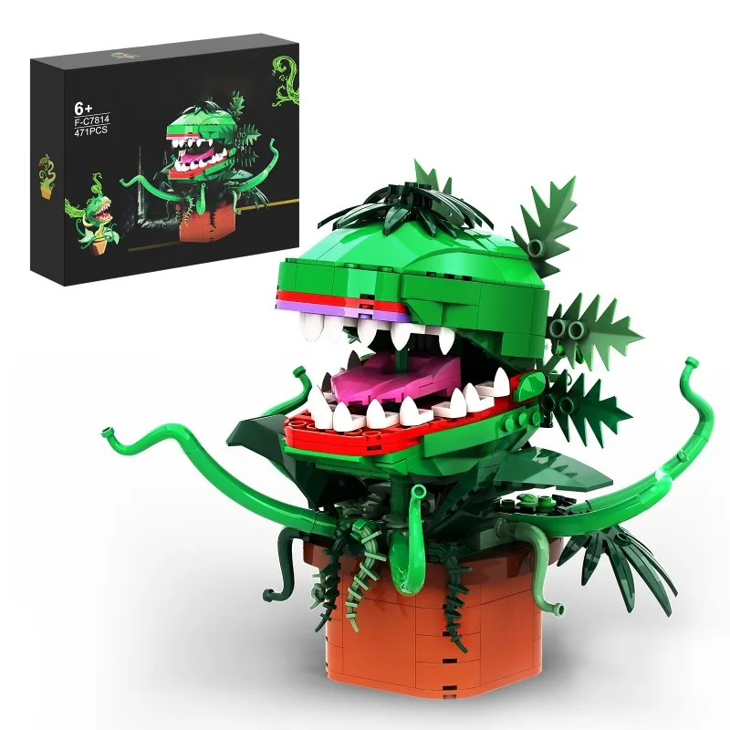 

Man-eating Plant Building Block Model Horror Flower Assembly Kit Chewable Flower Bonsai Toy Collection Ornaments Creative Gift