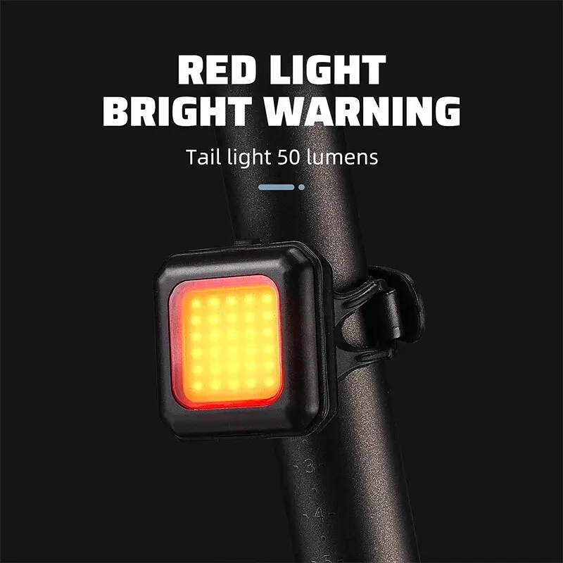 WEST BIKING Cycling Mini Front/Rear Lights 250mAh Rechargeable LED High Visibility Taillight Bicycle Front Fork Light Hiking
