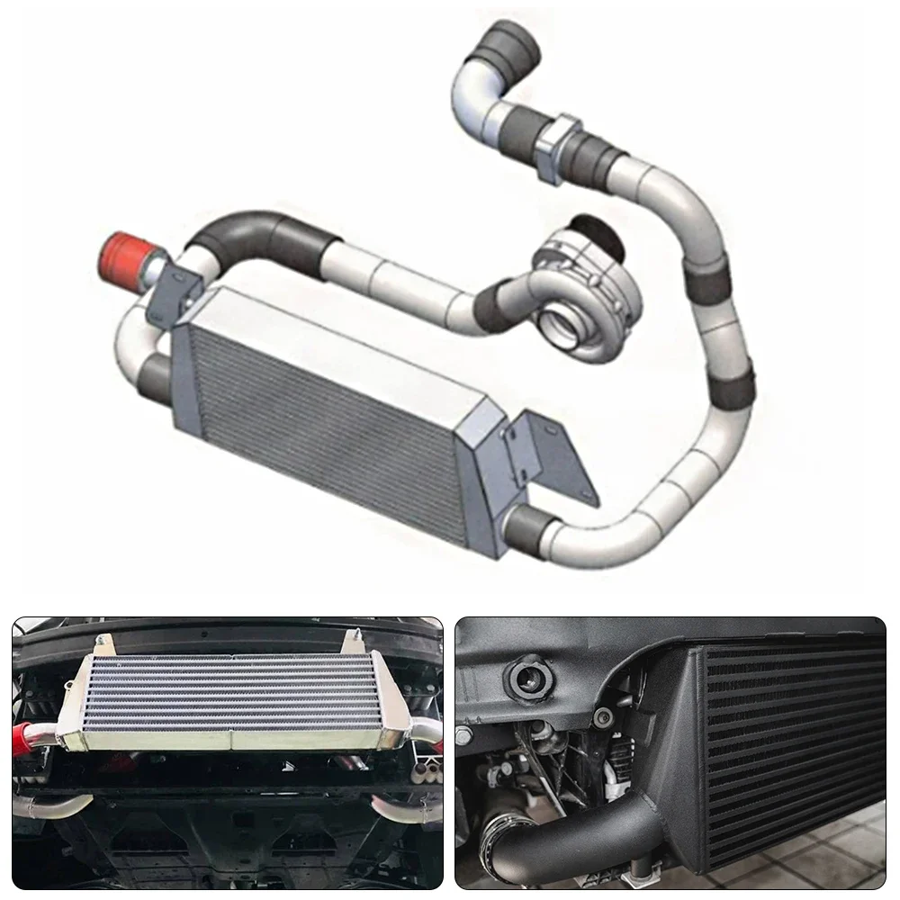 Automotive Intercooler Universal Front Mount Tube Charge Air Cooler Turbo OD63mm
