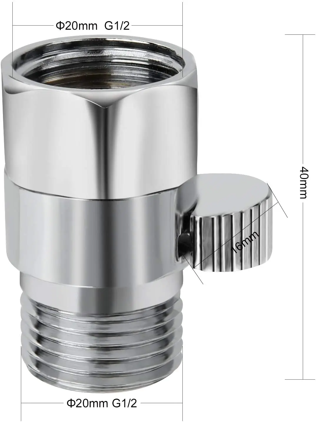 Shower Head Stop Valve Flow Control Stop Valve Brass Faucet Flow Rate Universal Replacement Part Gun Accessories