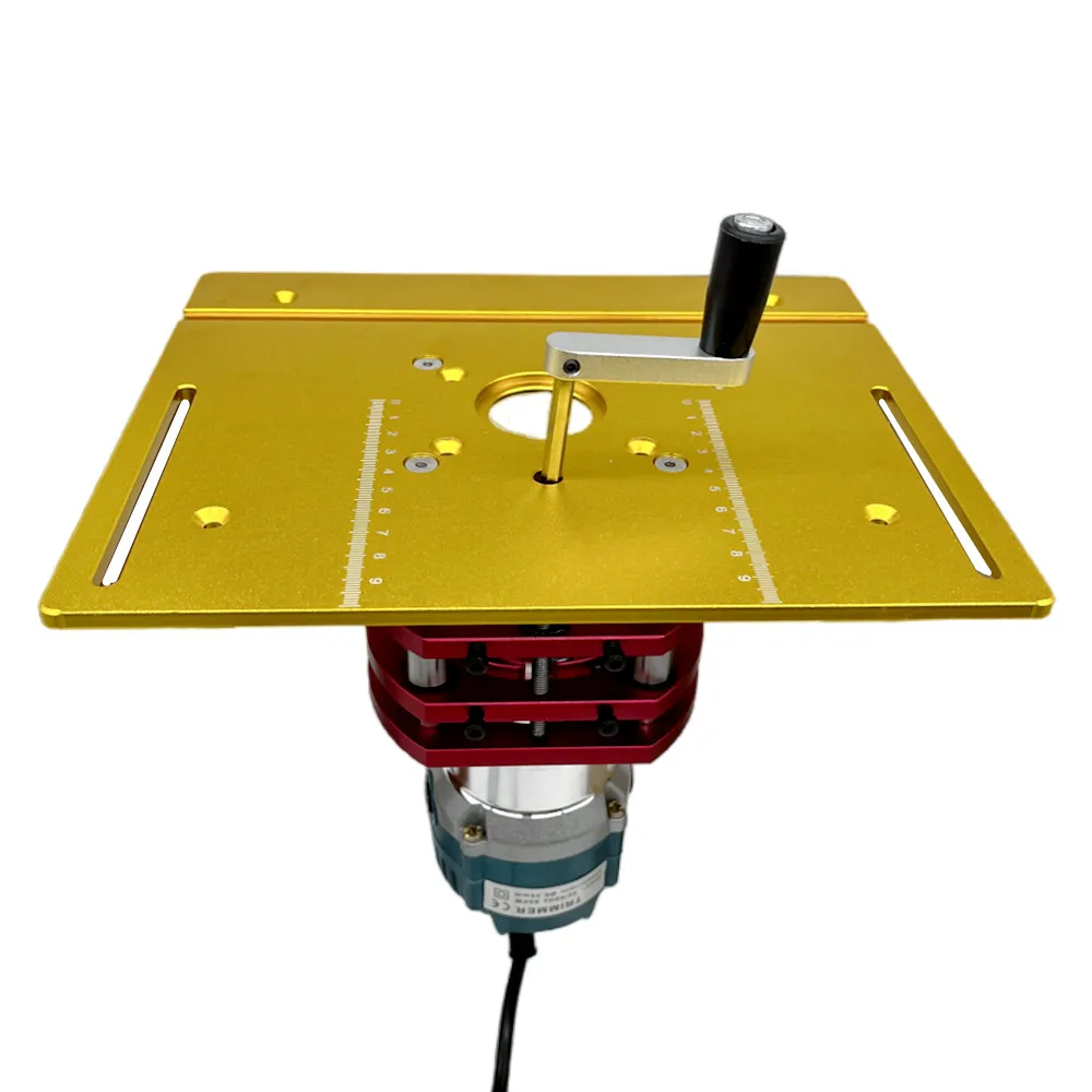 Router Insert Plate Aluminum Router Table Lift Kit for 65mm Diameter Motors Woodworking Workbench Trimmer Engraving Machine Tool