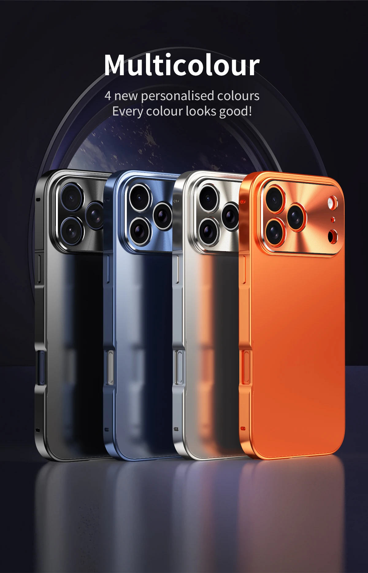 Magnetisch schließender Aluminiumrahmen mit Kunststoffrückseite und Metallgehäuse für iPhone 18 Pro Max 17 ProMax iPhone 16 15 14 ProMax Stoßfeste Hülle – Detail 11