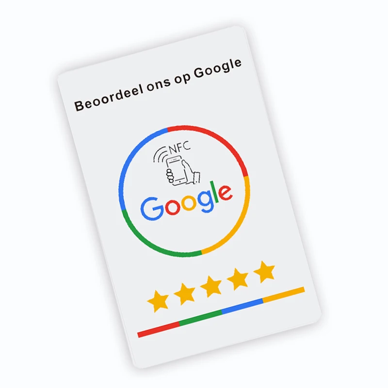 High Quality NFC Google Reviews NFC Card in German Dutch French English Writing