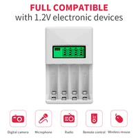 For AA/AAA Rechargeable Battery Charger LCD Display Portable Universal Adapter USB Cable Type C Interface Fast Charging Tool 2