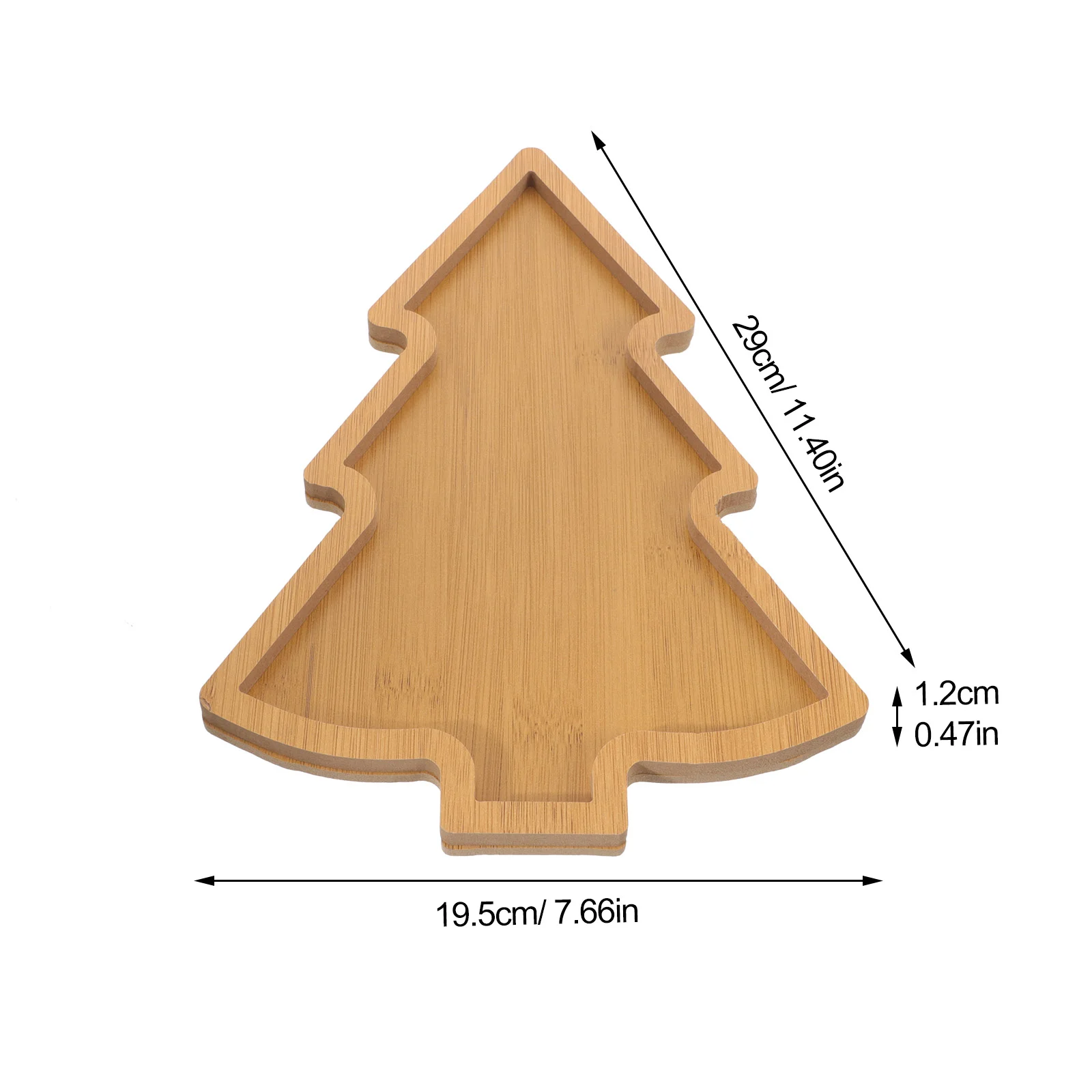 Wooden Christmas Tree Serving Tray for Nuts Fruits Dessert Plates Wood Appetizer Plates Creative Dish Tray Candy