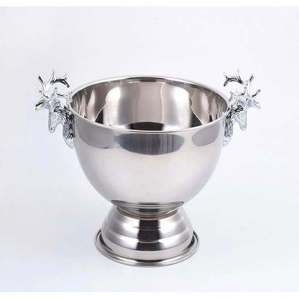 Deer Ear Ice Bucket Stainless Steel Gold Silver Champagne Wine Bottle Holder Home Party Bar Nightclub