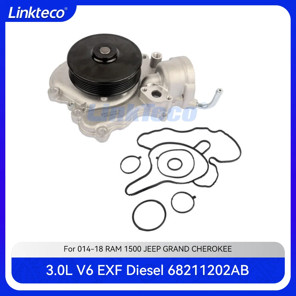 

Engine Part Water Pump kit Fit 3.0 T L V6 Diesel EXF For 2014-2018 RAM 1500 Jeep Grand Cherokee WK 3.0L 68157161AA 68211202AB