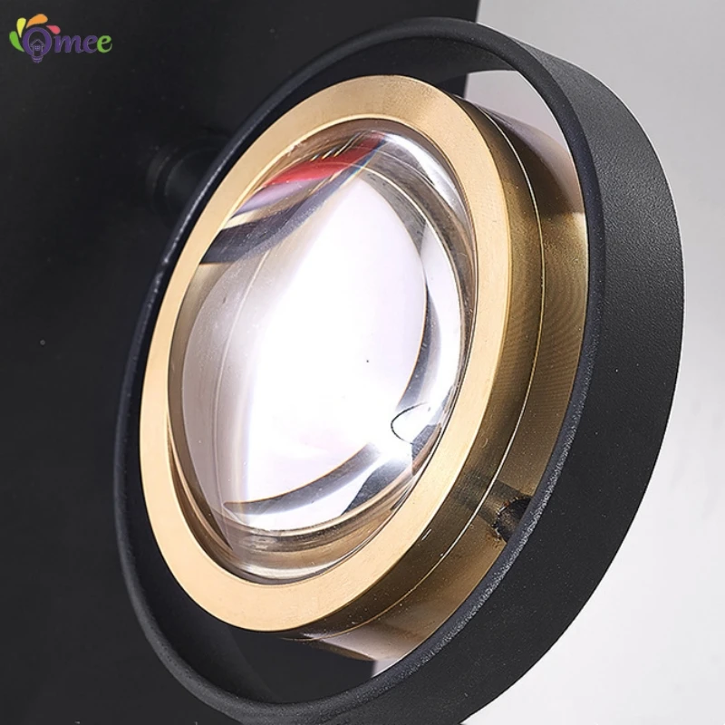 New Rotating Modern LED Wall Lamp Eye Protection Spectrum Black/White Background Wall Lamp For Indoor Lighting Bedroom sconce