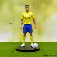 ⁦مجسمات نجوم كرة قدم واقعية مع قاعدة تثبيت للعرض بطول 16 سم | Realistic Football Star Action Figure Collectible Figurine with Base 16cm⁩ - الصورة ⁦3⁩