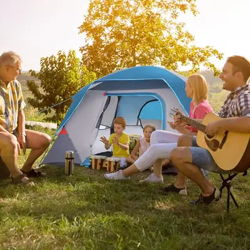 Camping Tent Easy Set up Outdoor Camping Tent 4 Person and 6 Person for Hiking Backpacking Traveling Outdoor 2.8ft (L) x 7ft (W) 5