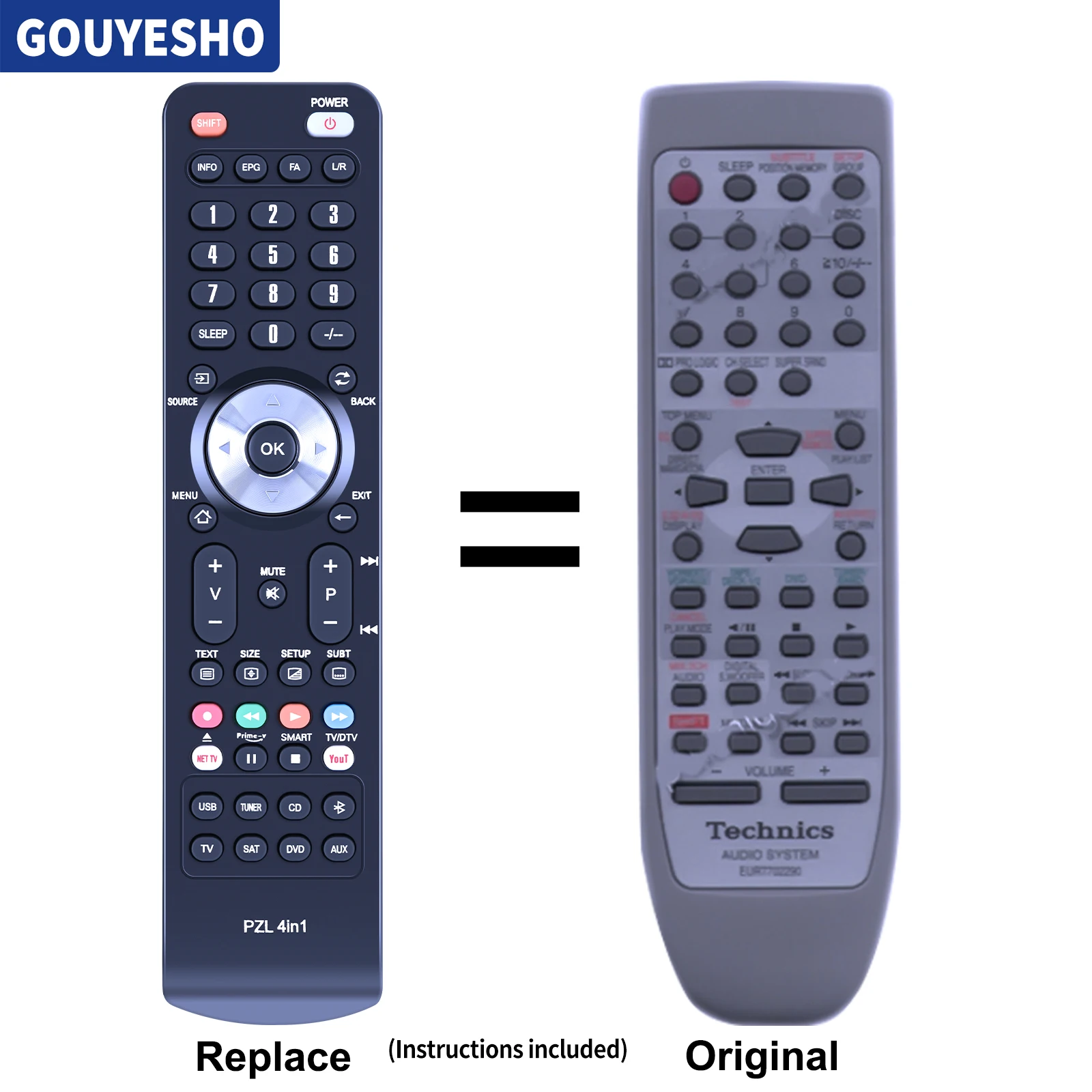 

New Remote Control EUR7702290 for Technics SH-DV290 SC-DV290 SA-DV290