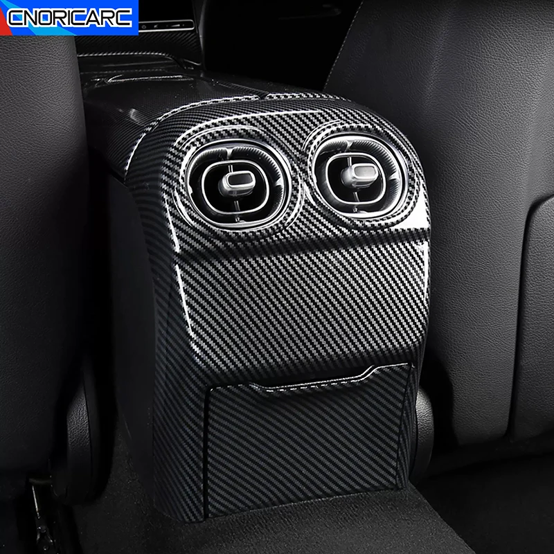 

Крышка корпуса вентиляционного отверстия заднего сиденья для Mercedes Benz C Class W206 2022 2023 с узором из углеродного волокна отделка автомобильный аксессуар