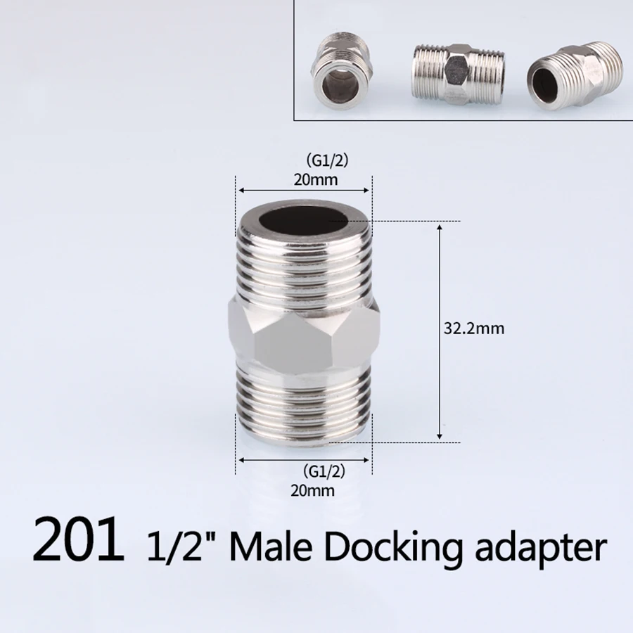1/2" 3/4" 1"Male Thread 201 Stainless Steel Quick Coupler Pipe Fitting Connector 