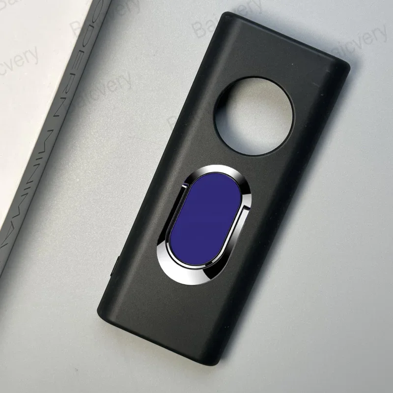 Transparent Clear Black Protective Phone Case with Magnetic Bracket