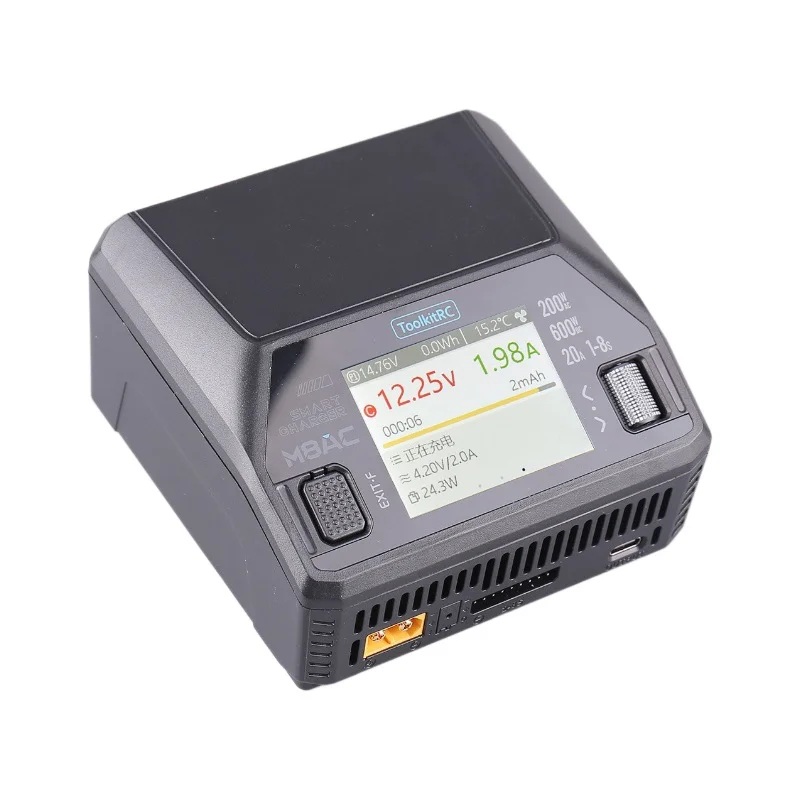 ToolkitRC M8AC 1-8S Lipo зарядное устройство, разрядное устройство переменного тока 200 Вт постоянного тока 600 Вт 20 А для LiHV Lipo батареи PD 65 Вт FPV модели автомобиля Запчасти thumbnail 6