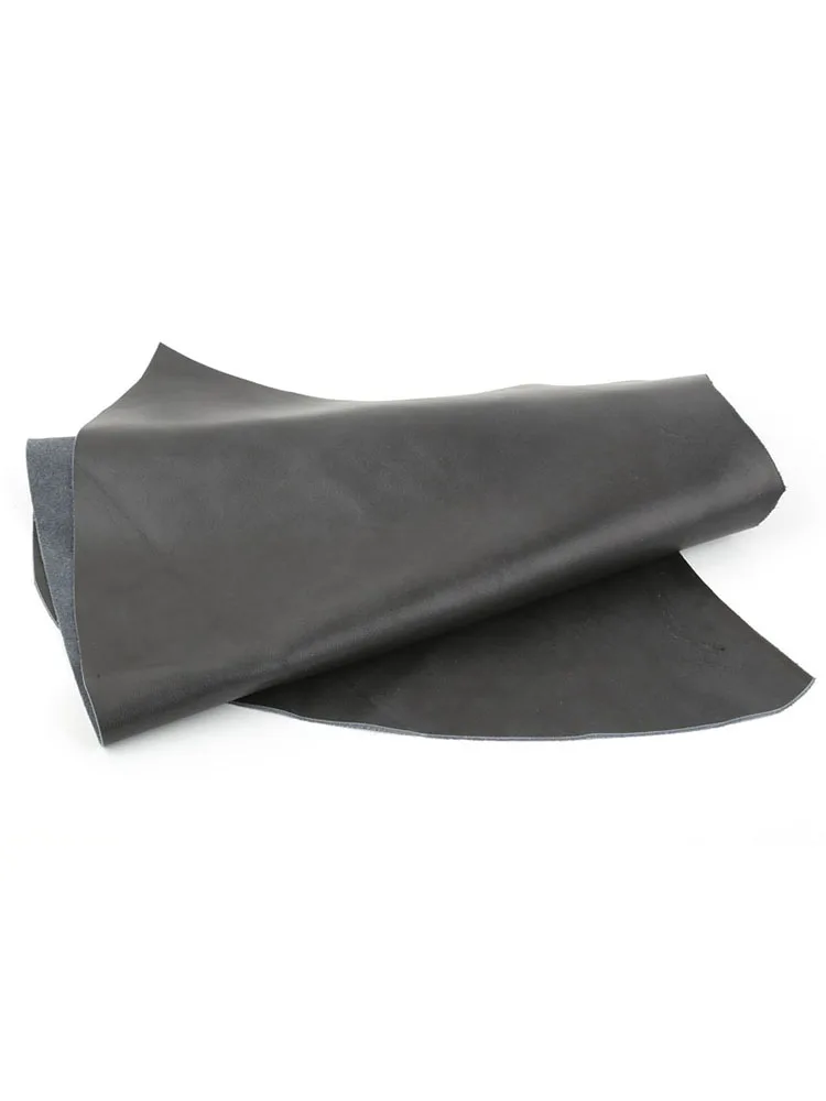 Dark Gray European Soft Oil Wax Cowhide Leather - 1.2mm Thickened Premium Material