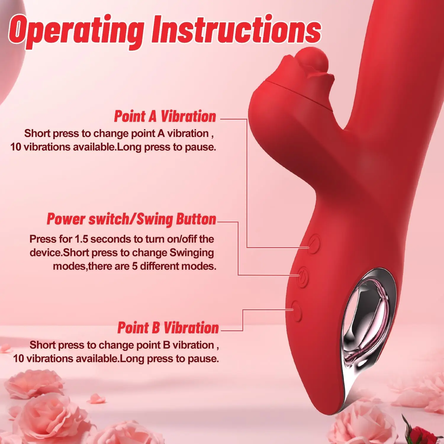 Vibrator Dildo Adult Sex Toys-G Spot Vibrator Rabbit Vibrators Female Sex Toys Adult Toys for Women & Couples Pleasure