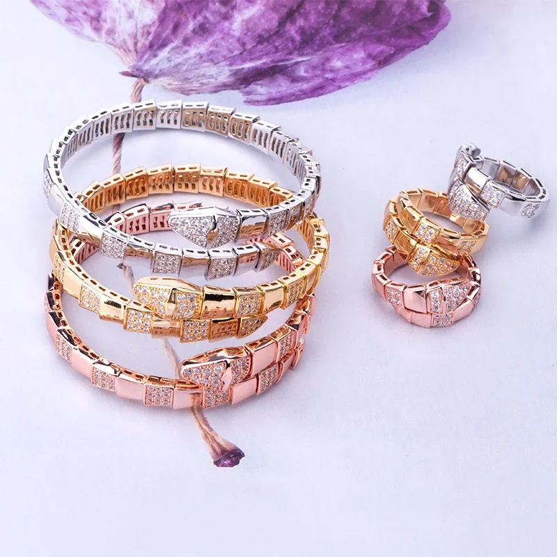 

Silver 925 Bracelet Jewelry sets Luxury New Year Party Fashion Ring For Women Christmas Gift Free Shipping Items Crystals