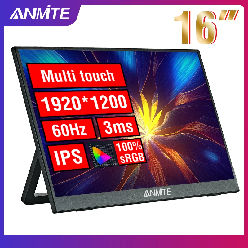 ANMITE 16インチ ポータブルモニター タッチなし 1920x1200 ANMITE 16インチ ポータブルモニター タッチなし 1920x1200