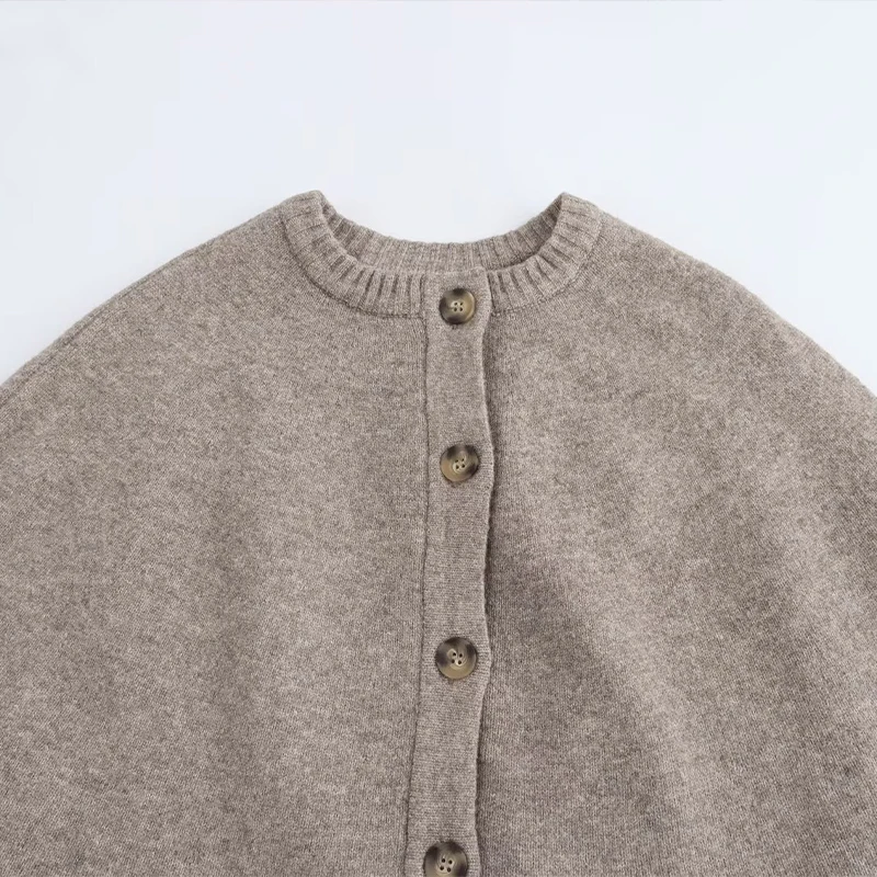 Autumn Shawl Style Short Sweater Cardigan Women Loose Single-breasted Simple Knitwear Top Fashion Lady Causal Solid Pullover