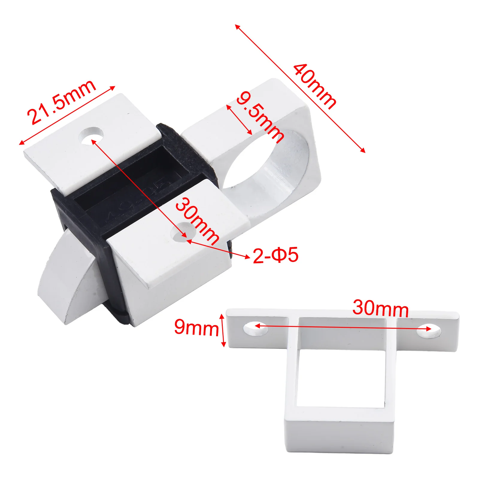 La Llareta 2 Pièces Boulon De Porte à Rebond, Automatique Verrou De Porte, Anneau De Traction De Sécurité, Rebond Automatique Avec Vis Loquet En Aluminium, Pour Les Fenêtres, Portails, Etc(Argent
