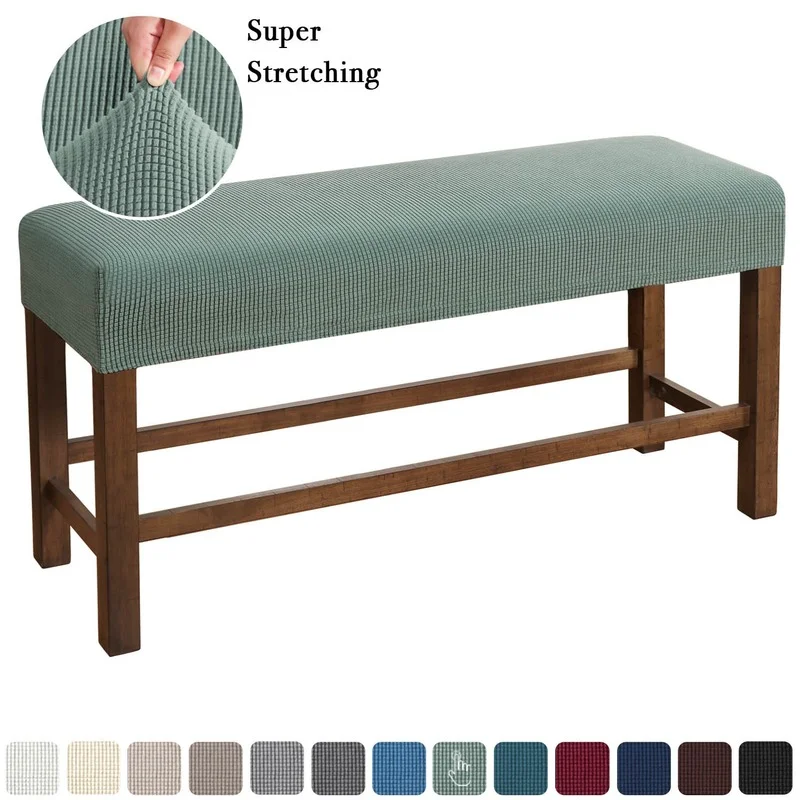 DiningRoomBenchCoversStretchSpandexUpholsteredBenchSeatCushion
