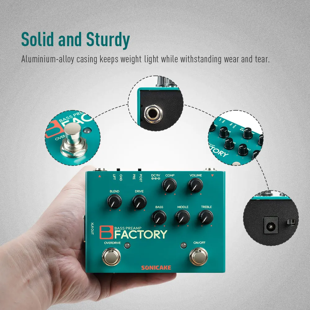 SONICAKE B Factory Analog Bass Preamp, comp and Overdrive