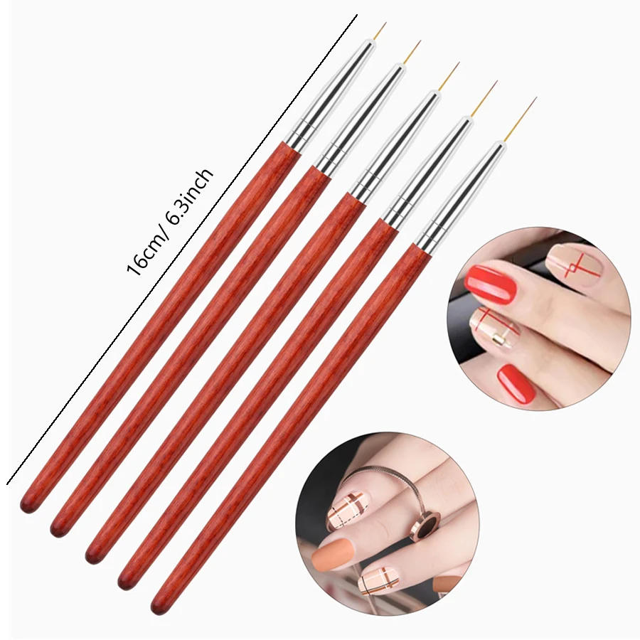 Addein 15-teiliges Nagelpinsel Set – Für Gel- & Acrylnägel, Zeichnen, Details, Malstifte Für Nageldesign