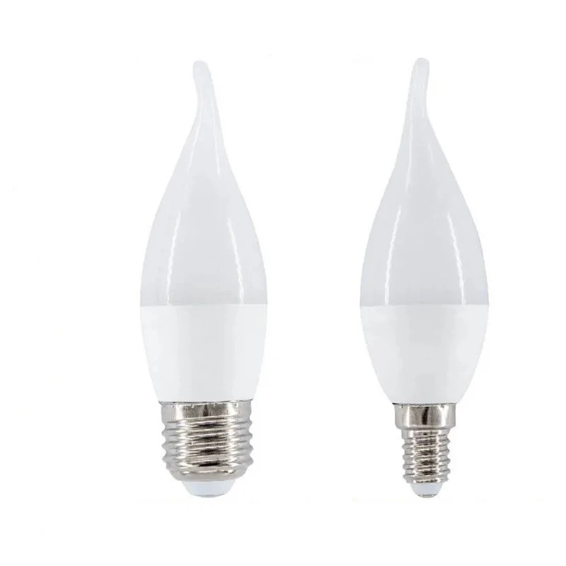 

5PCS/ E14 E27 LED Candle Bulbs 7W led light chandelier Candle lamp AC 220V Lamp Decoration Light Warm/White Energy Saving
