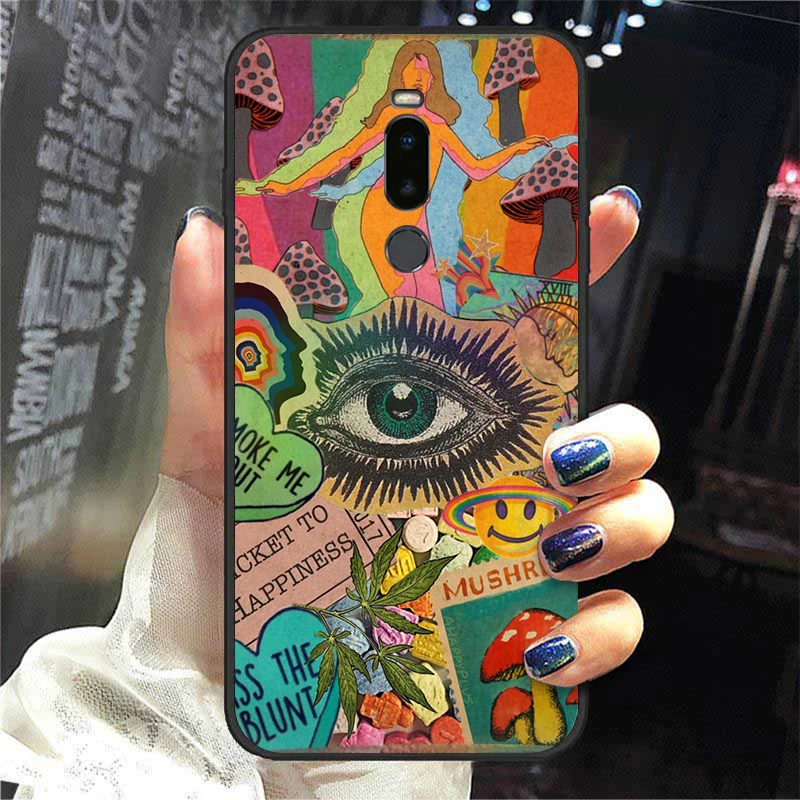 meizu phone case with stones black For Meizu Note 8 Case Cases For Meizu M8 Lite Note8 M8 Note Cover Phone Covers Bumpers Psychedelic Trippy Art best meizu phone cases Cases For Meizu