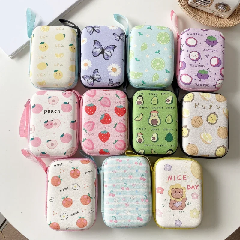 Summer Fruit Zipper Hard Headphone Holder Case For Airpods Redmi Airdots Case Storage Bag Box Earbuds Accessories Earphone Pouch