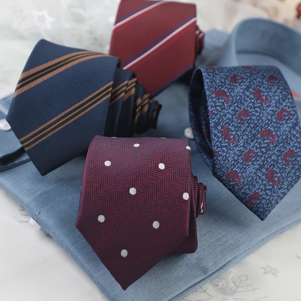 

7cm Hand Tie Fashion Formal Business Work Striped Ties for Men Shirt Uniform Neck Tie Men Accessories Gift