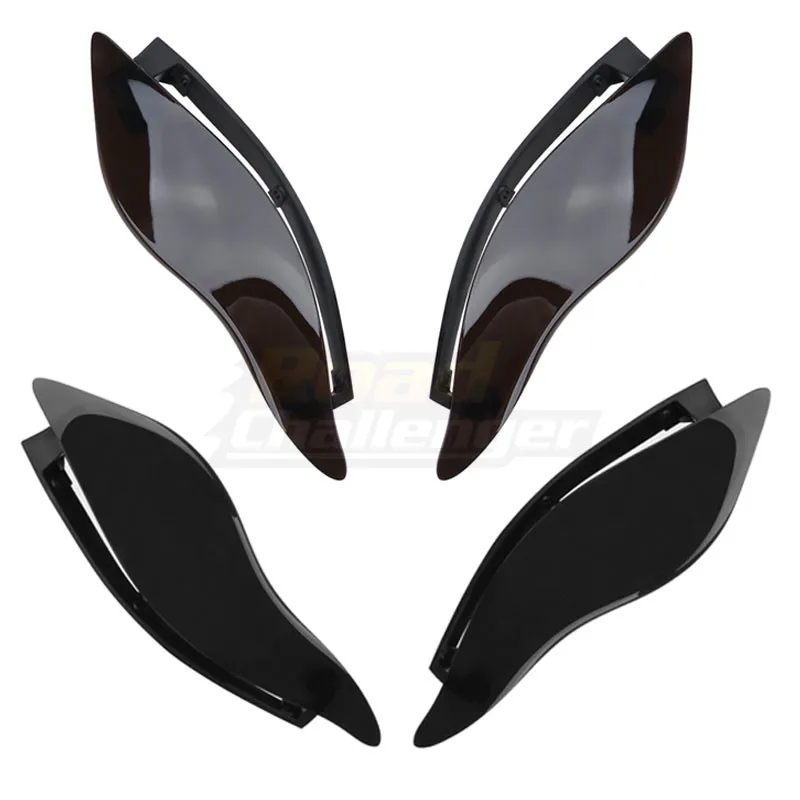 Per Harley Electra Glide Tri Glide Street Glide 2014-2020 Moto Parabrezza Regolabile Ala Laterale Parabrezza Deflettore Aria