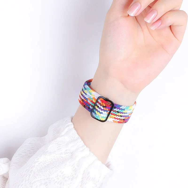 Braided Loop Elastic Watch Strap - Vibrant and Durable Design