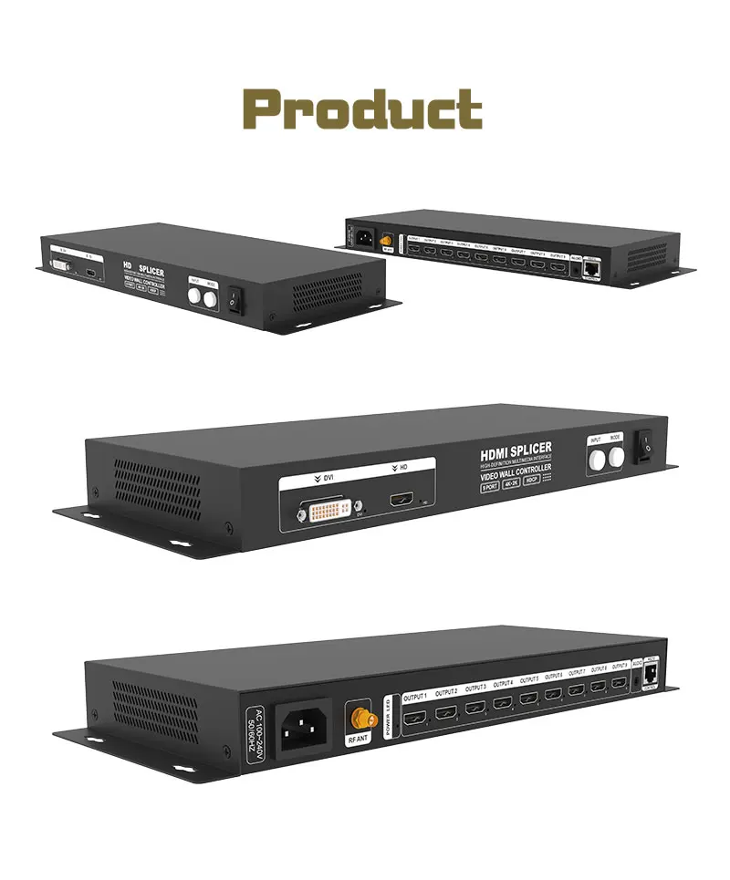 4K HDCP Video Wall Screen Splicer 2X2 3X3 1X4 TV Video Wall Controller LCD Screen Support 3840&times;2160p@30Hz