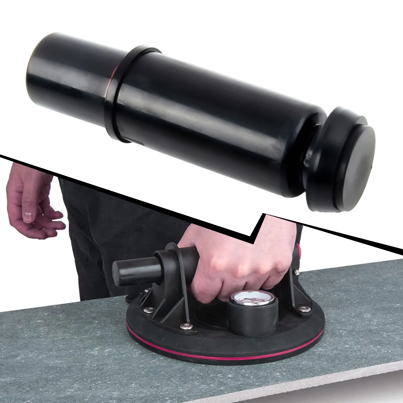 

Heavy Duty 8 inch Vacuum Air Pump Suction Cup Hand Pump Reliable Tool for Securingly Handling Tiles, Glass, and Heavy Objects