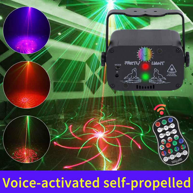 HCWE Mini Disco Car Light DJ Party Lights RGB Lamp Ball USB Projector Starry Sky Strobe Decoration Family Holidays Karaoke Light