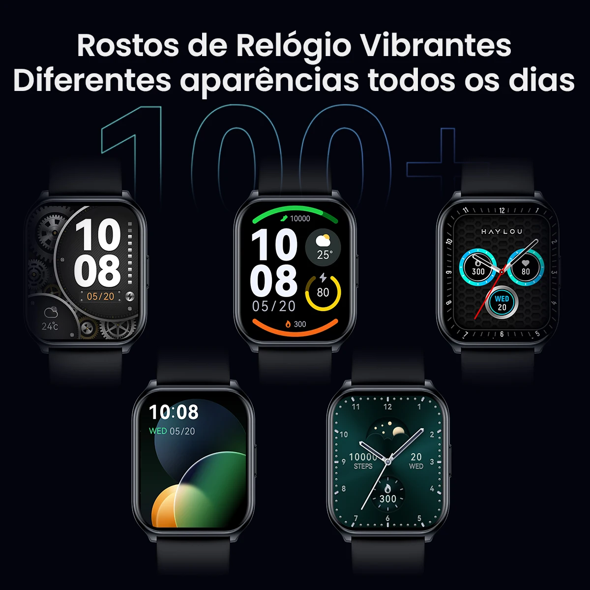 Relógio SmartWatch Haylou LS02 (Versão Global), À Prova D'água