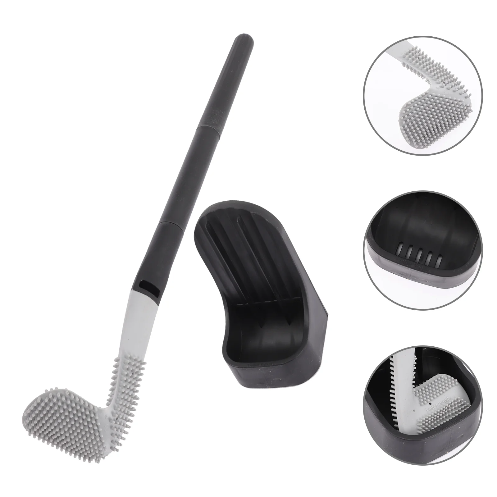 

1 Set Multi-Function Toilet Bowl Cleaner Brush and Holder Bathroom Toilet Brush and Holder Kit