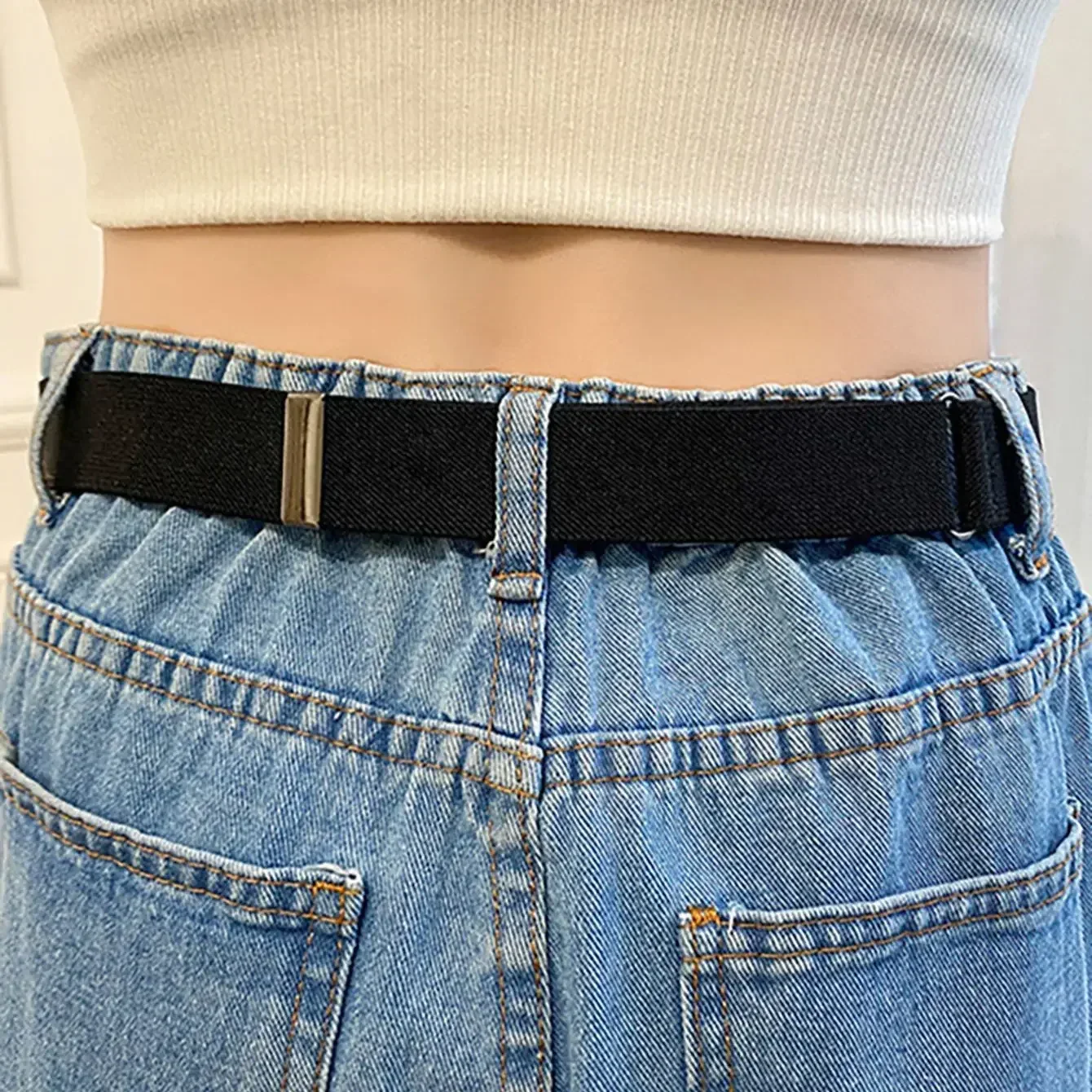 Buckle-Free Belt For Jean Pants, Dresses, Women/Men